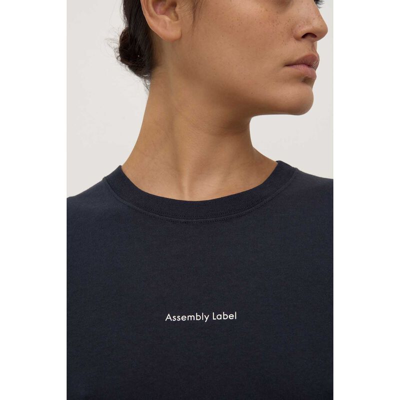 Assembly Label Womens Atelier Logo Tee True Navy White image number 1